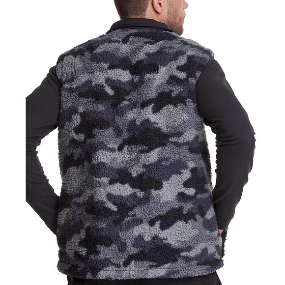 Champion Men's Camouflage Gray High Pile Reversible Zipper Fleece Vest Size L - Picture 2 of 3